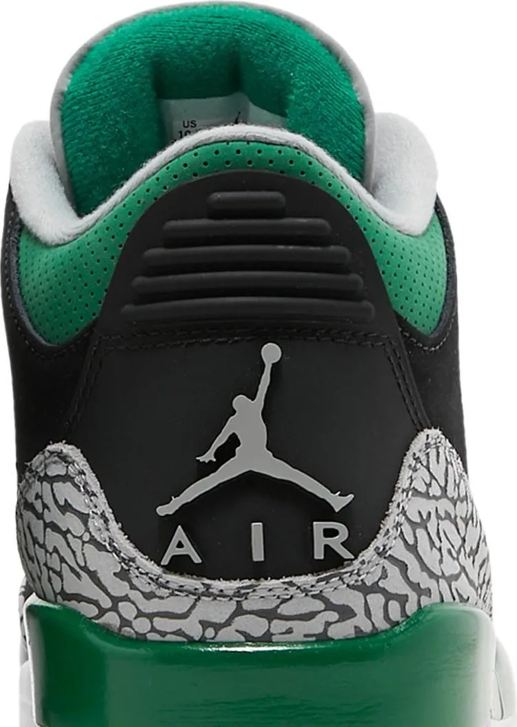 Air Jordan 3 Retro Pine Green, black