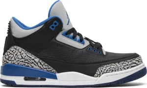 Air Jordan 3 Retro Sport Blue, black