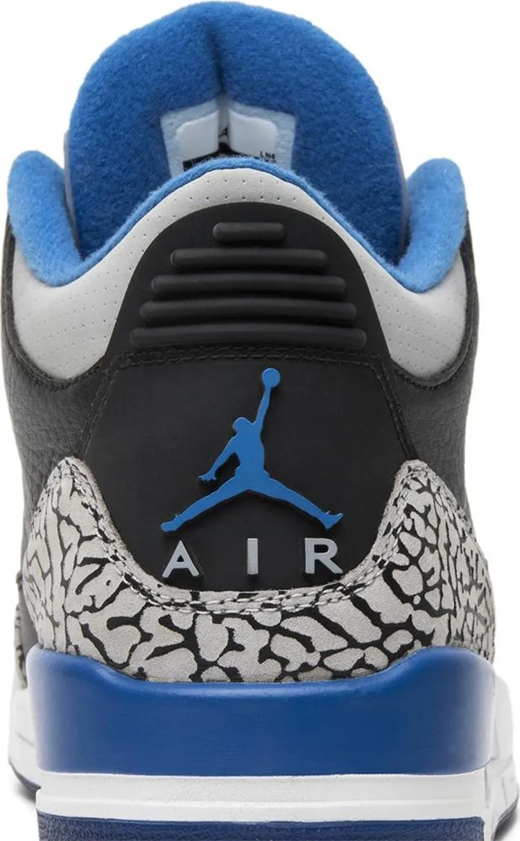 Air Jordan 3 Retro Sport Blue, black