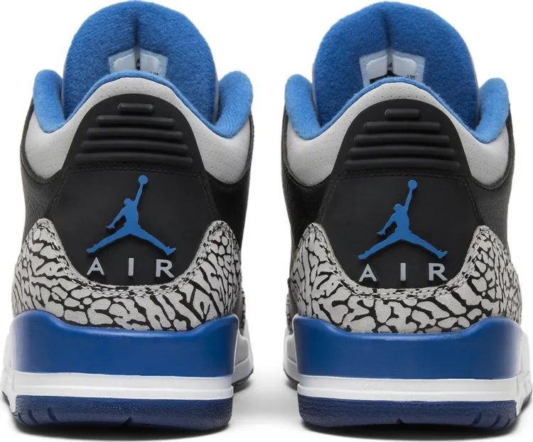 Air Jordan 3 Retro Sport Blue, black