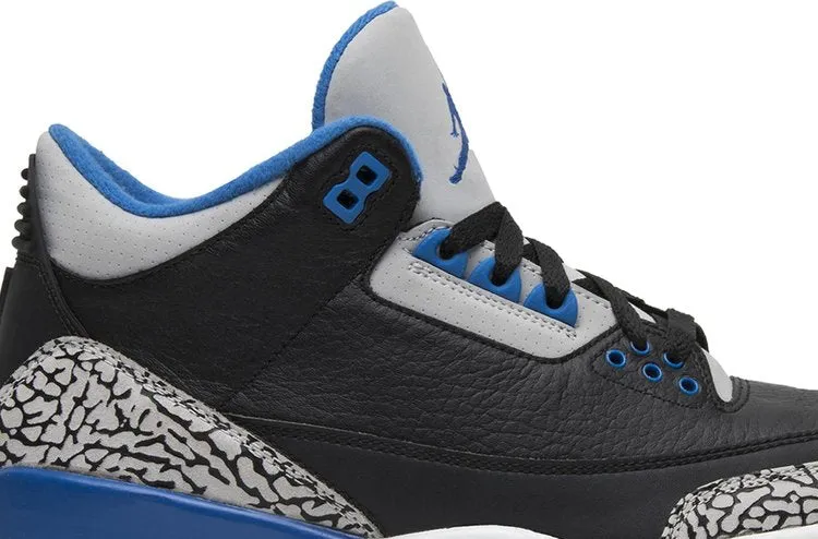 Air Jordan 3 Retro Sport Blue, black