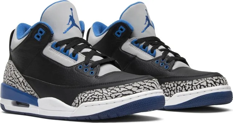 Air Jordan 3 Retro Sport Blue, black