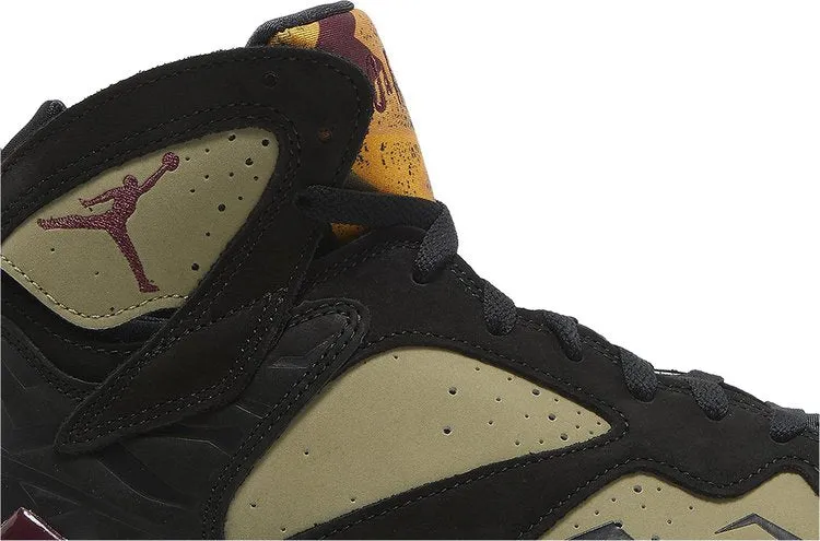 Air Jordan 7 Retro Black Olive Sneakers, black