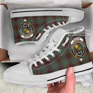 Buchan Ancient Tartan High Top Shoes with Family Crest