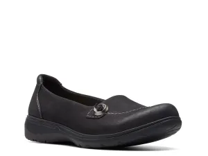 Carleigh Lulin Clarks slip-ons, black