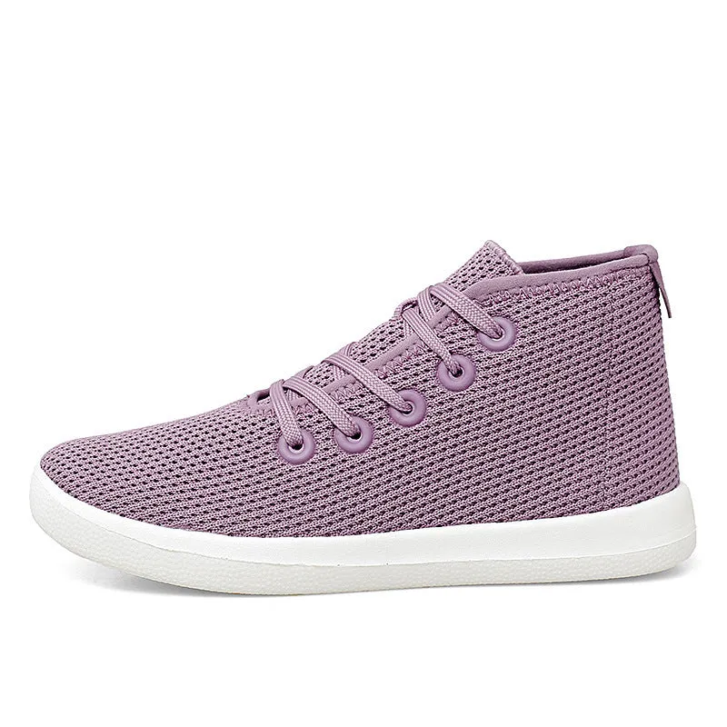 Casual Fly  Woven Breathable Middle Cut A Shoes Women