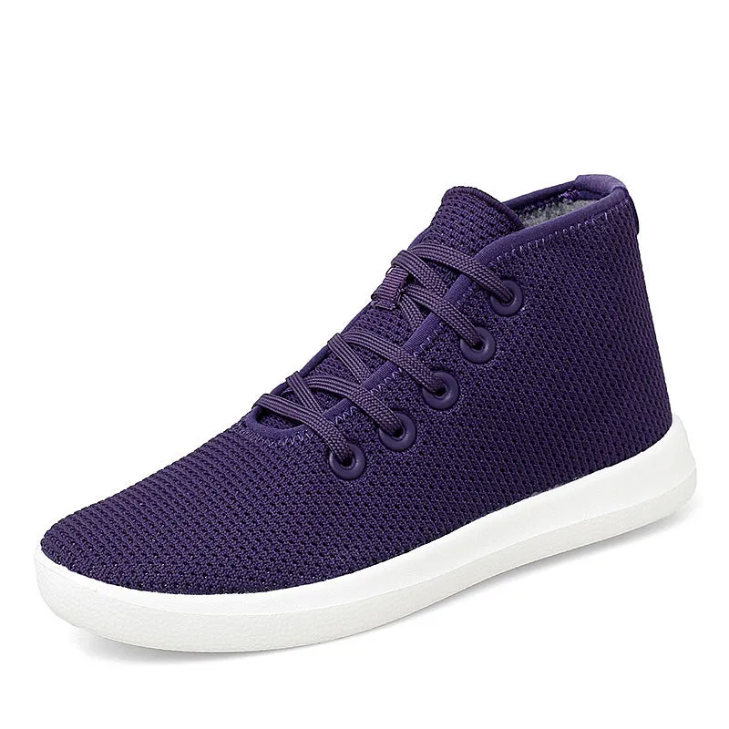 Casual Fly  Woven Breathable Middle Cut A Shoes Women