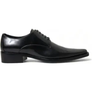 Dolce & Gabbana Elegant Black Leather Formal Flats