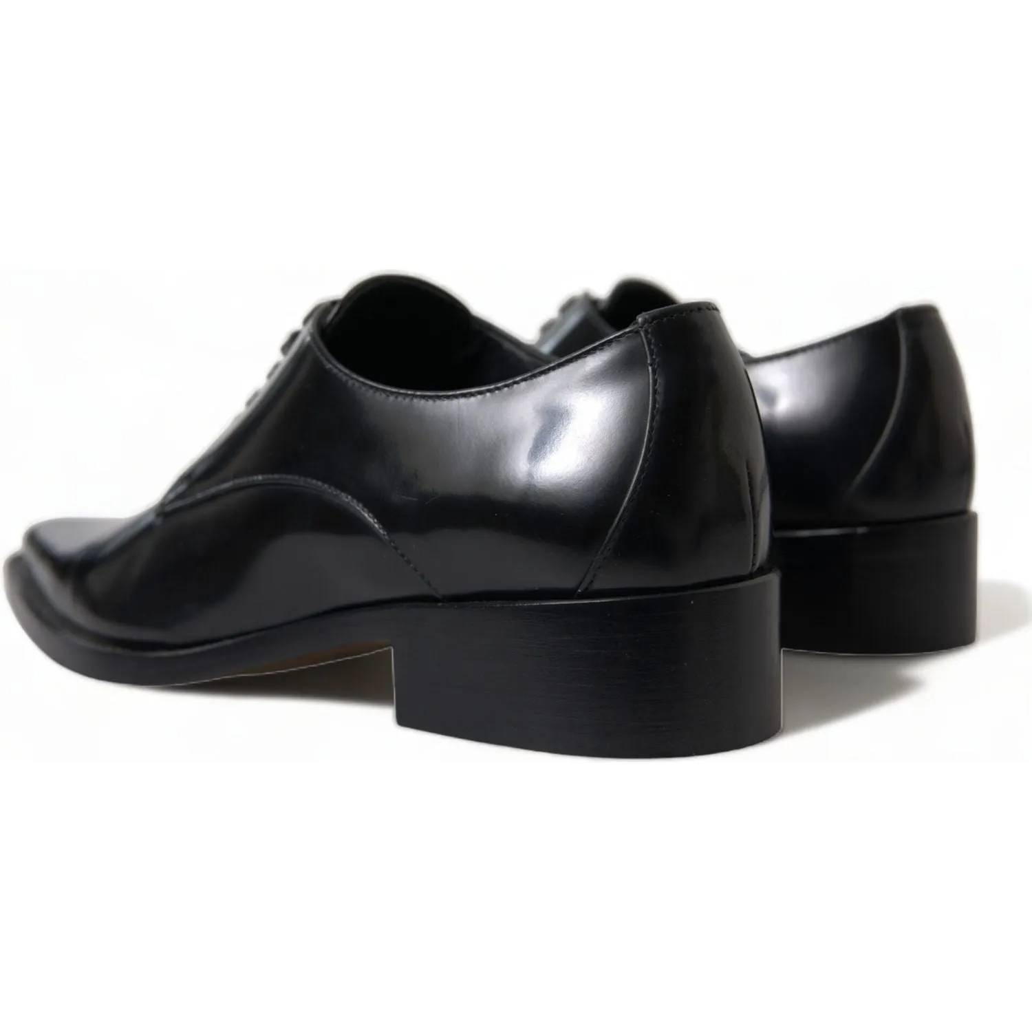 Dolce & Gabbana Elegant Black Leather Formal Flats