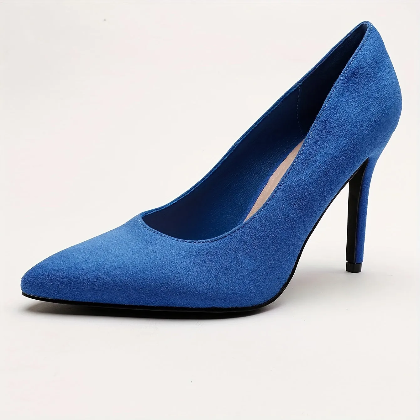 Elegance in Motion: Lightweight Solid Color Suede Stilettos