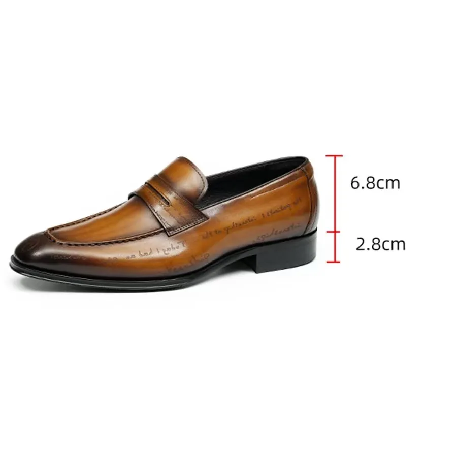 Elegant Carved British Leather Executive Shoes