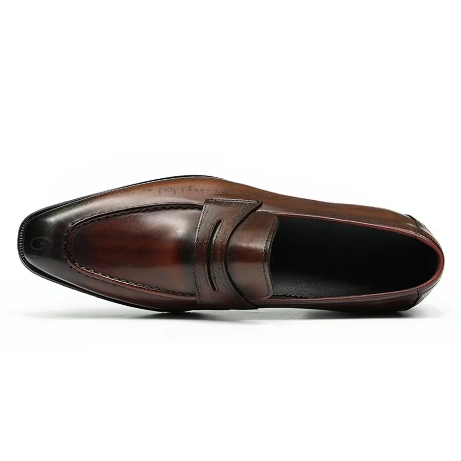 Elegant Carved British Leather Executive Shoes