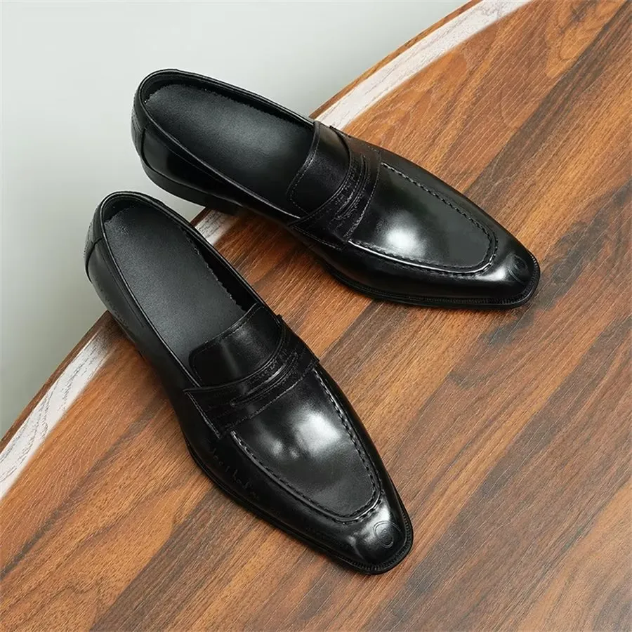 Elegant Carved British Leather Executive Shoes