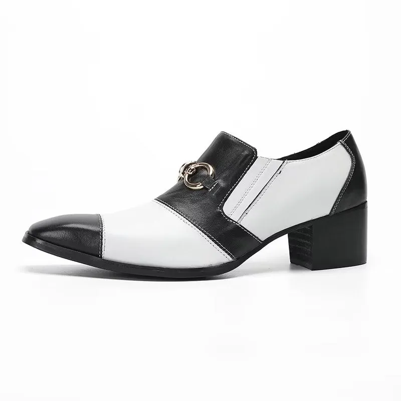 ElegantLux Cow Leather Slip-on Dress Shoes