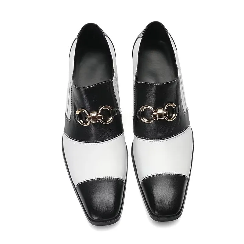 ElegantLux Cow Leather Slip-on Dress Shoes