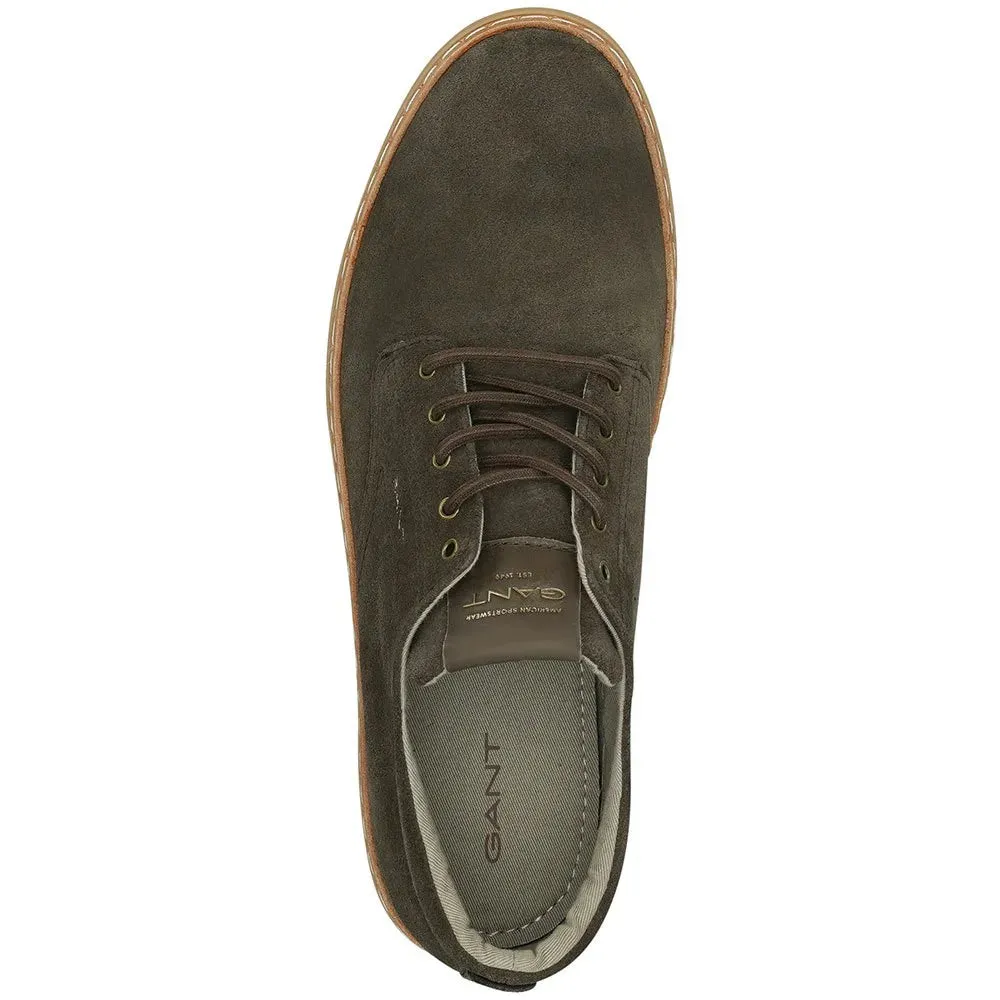 GANT - Prepville Cow Suede Low Lace, Dark Brown, Niamh