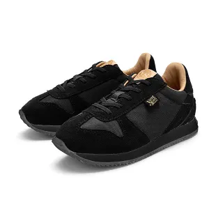 Keegan Kids Sneaker Black Textile and Suede