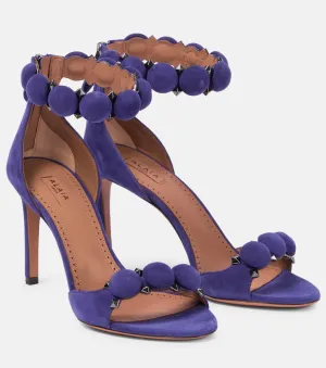 La Bombe 90 Alaïa suede sandals, purple