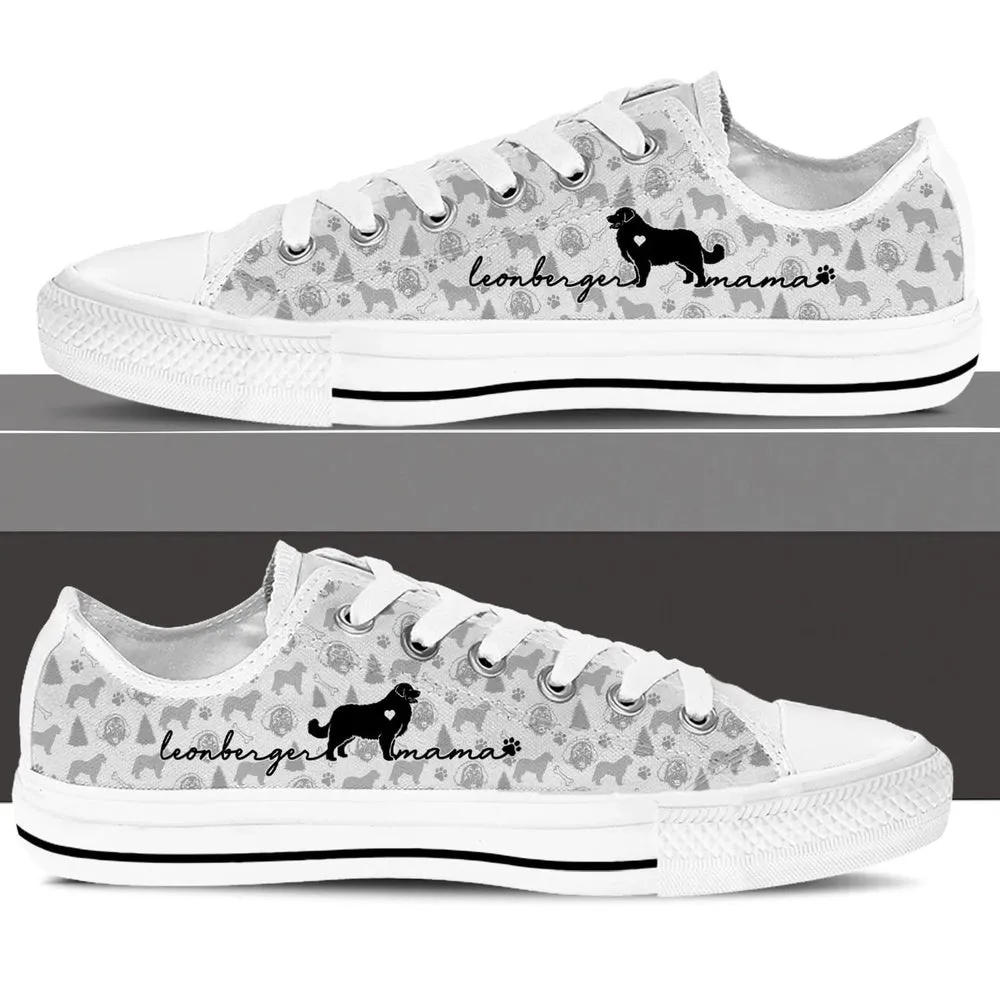 Leonberger Low Top Shoes - Dog Walking Shoes Men Women, Dog Printed Shoes, Canvas Shoes For Men, Women