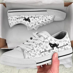 Leonberger Low Top Shoes - Dog Walking Shoes Men Women, Dog Printed Shoes, Canvas Shoes For Men, Women