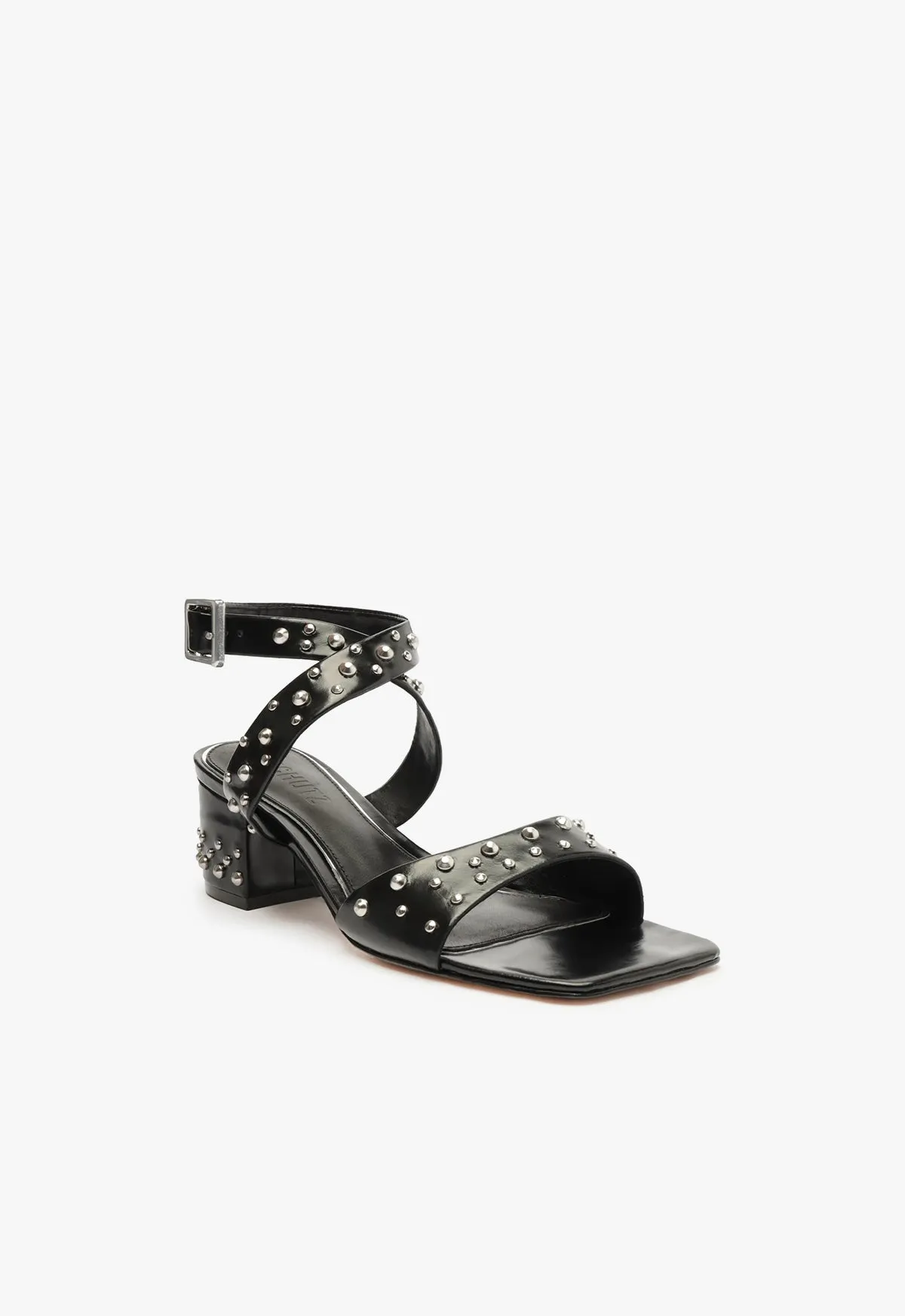 Lizzy Mid Block Leather Sandal