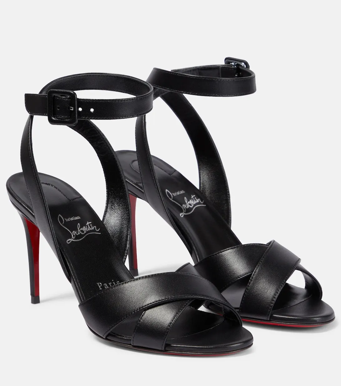 Mariza 85 Christian Louboutin leather sandals, black