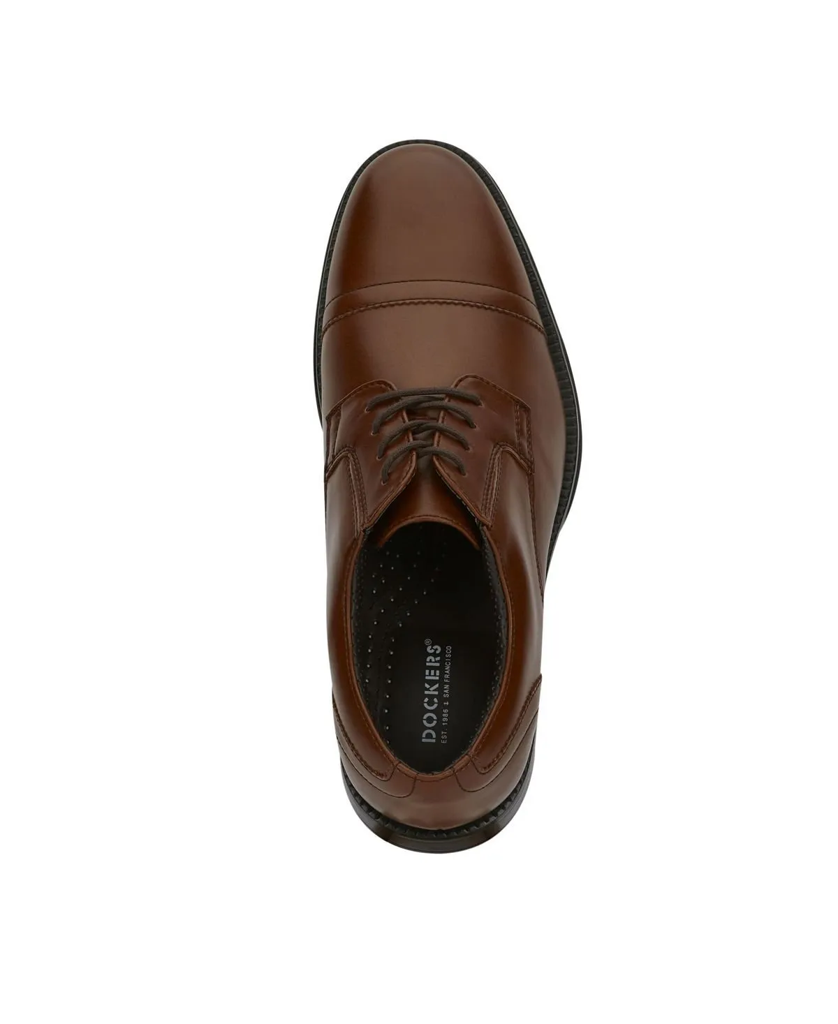 Men's dress garfield cap toe oxford Dockers, brown