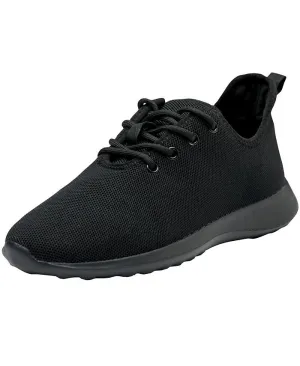 Men's knitted fashion sneakers lightweight sports walking tennis sneakers Alpine Swiss, black