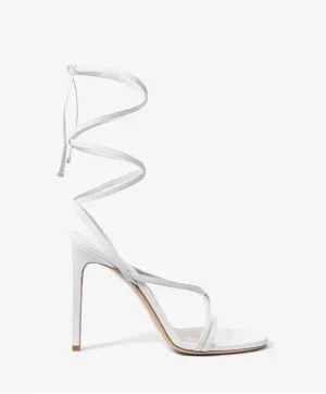 Michael Kors Dahlia Leather Lace-Up Sandals, white