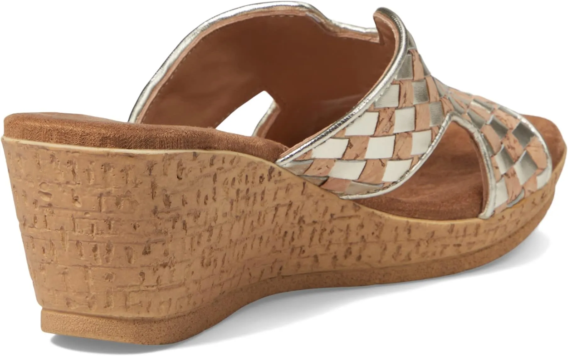 Moderno David Tate Sandals, Cork/Platinum Nappa