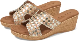 Moderno David Tate Sandals, Cork/Platinum Nappa