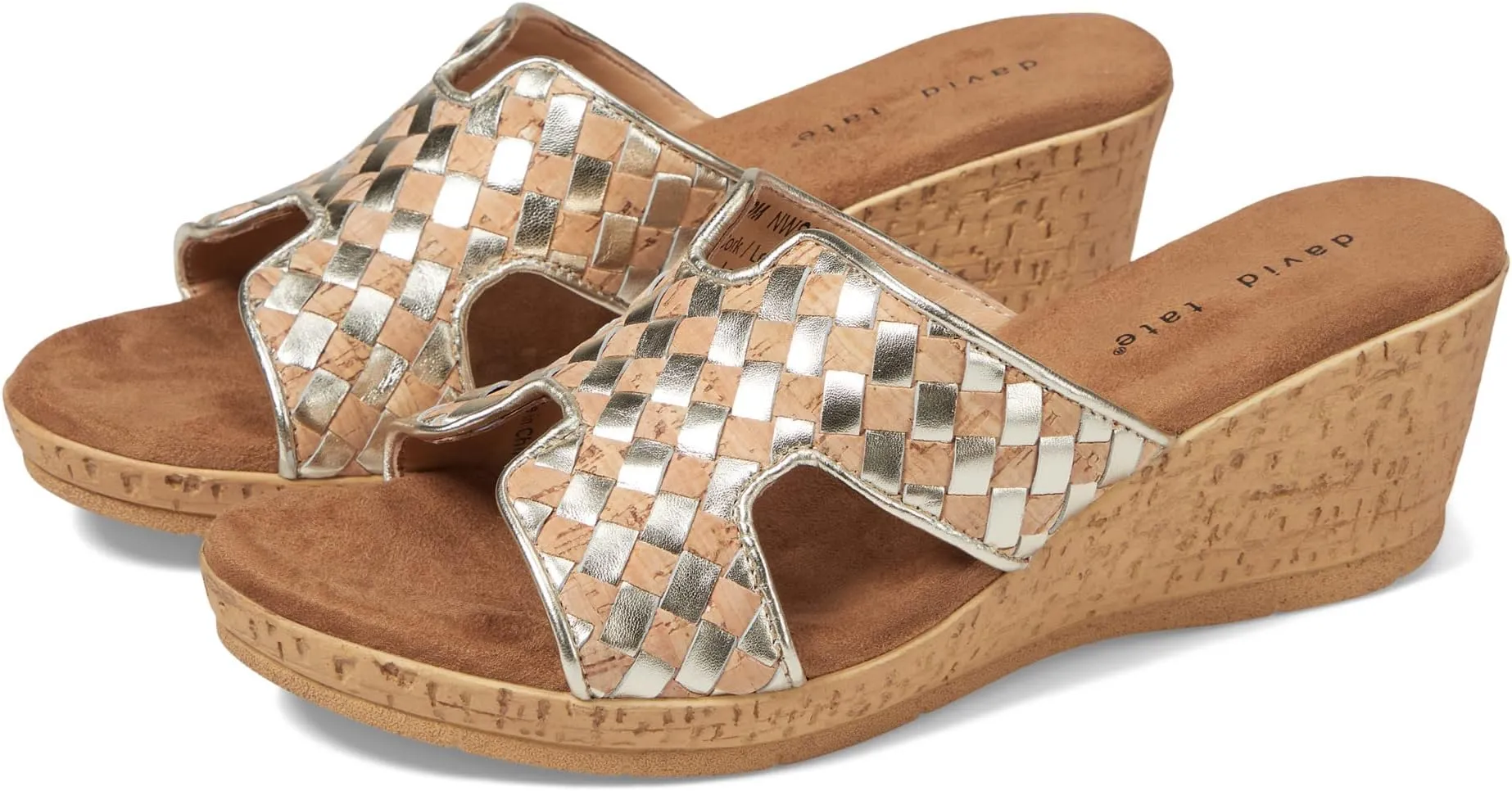 Moderno David Tate Sandals, Cork/Platinum Nappa