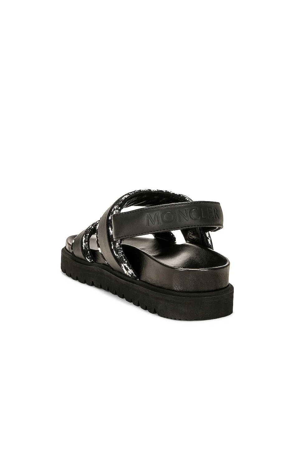 Moncler Bell Buckle Sandals, black