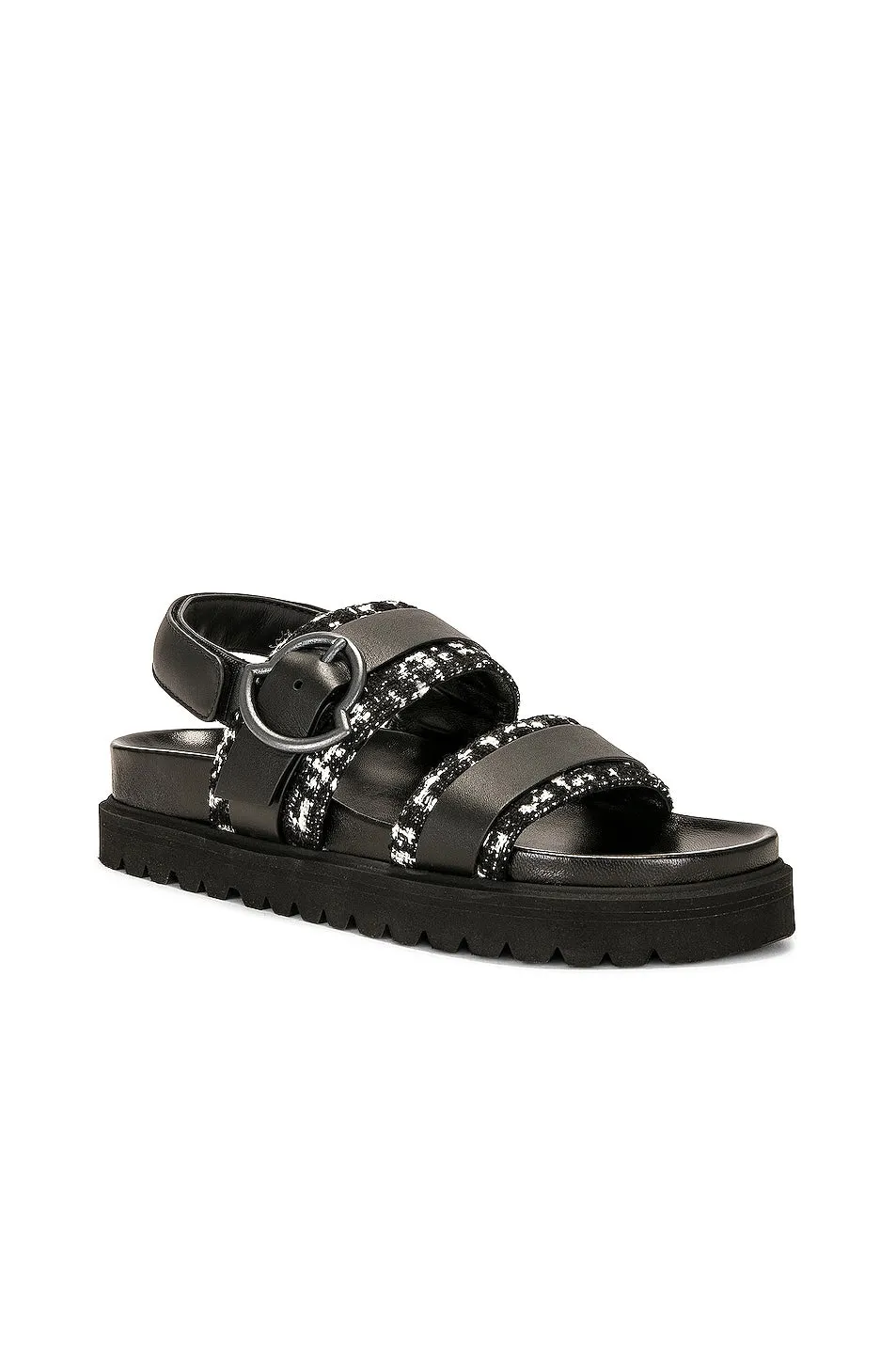 Moncler Bell Buckle Sandals, black