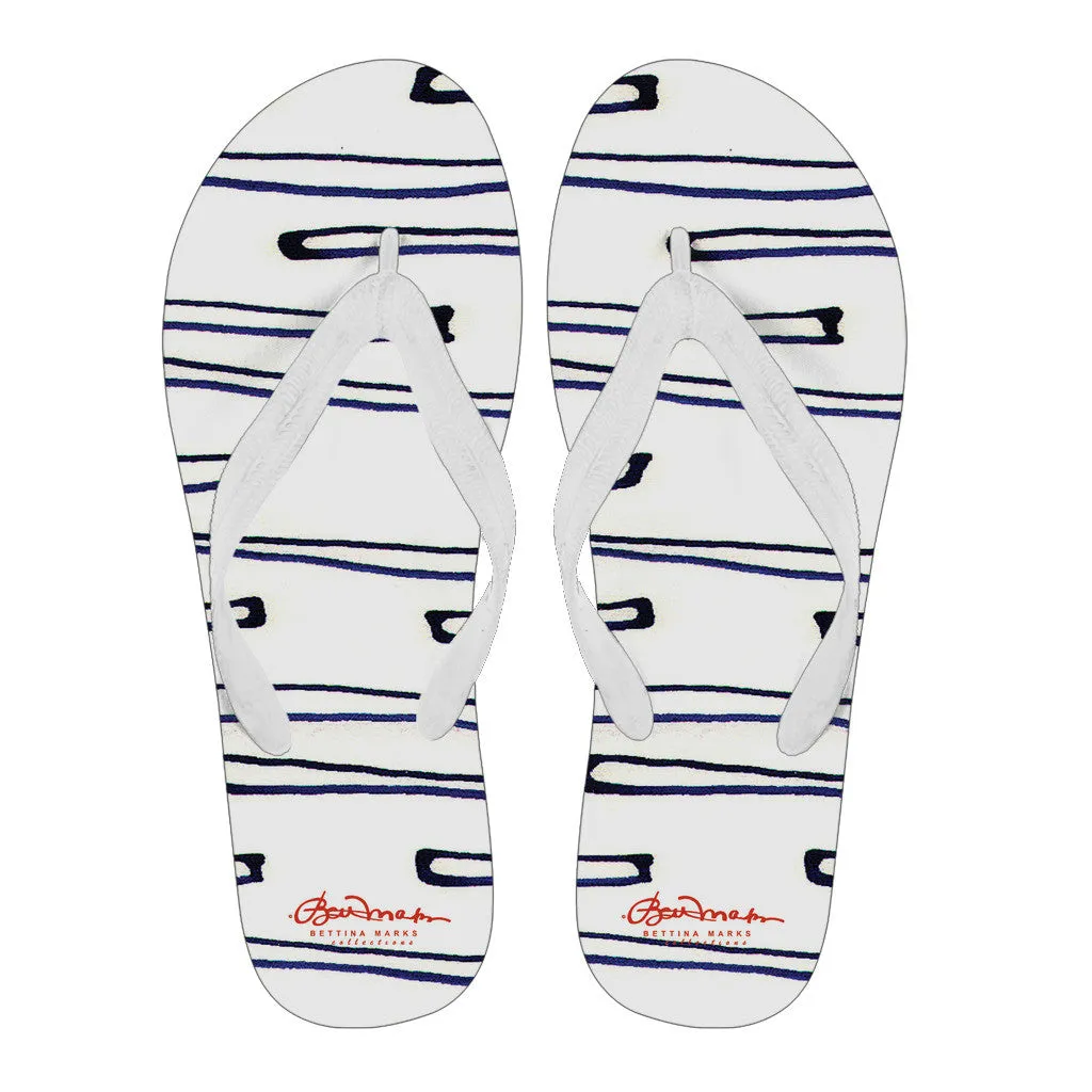 Nautical Crew Flip Flops