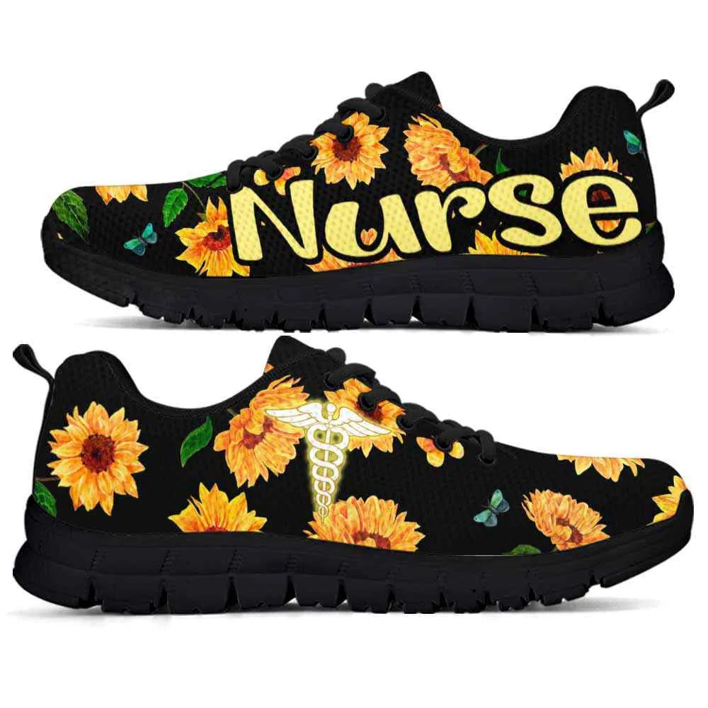 Nurse Sneaker, Nurse Sneakers Running Shoes Gift For Men Women, Mens Womens Sunflower Shoes, Best Shoes For Nurses