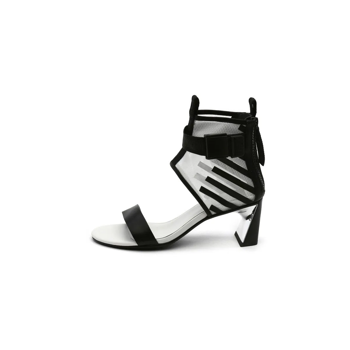 Open Toe Sandals with Wide Mesh Ankle Straps