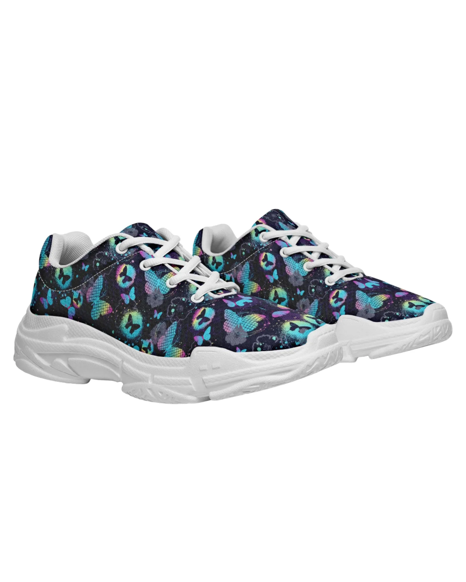 Colorful Butterfly Festival Chunky Sneakers