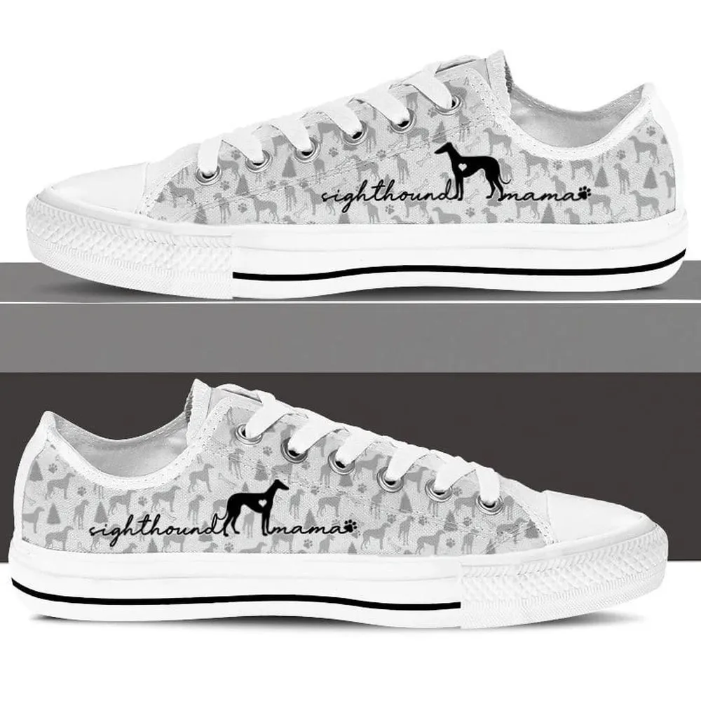 Sighthound Low Top Shoes - Dog Walking Shoes Men Women, Dog Printed Shoes, Canvas Shoes For Men, Women