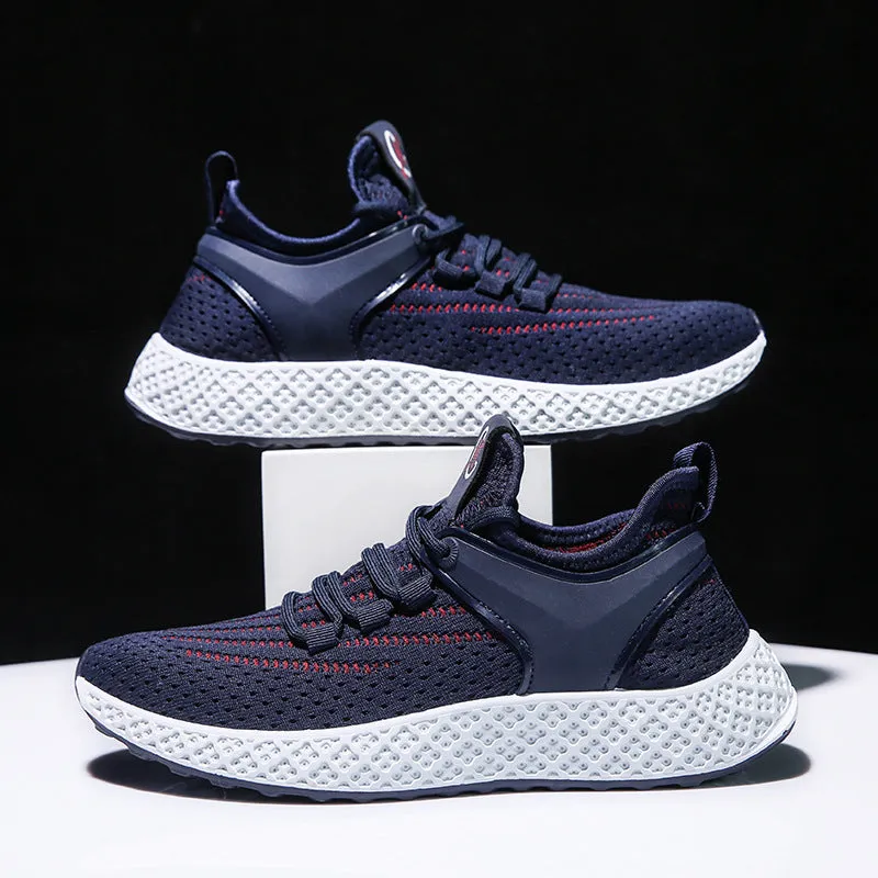 Spring Mesh Breathable Youth Casual Fly Woven Men's Shoes