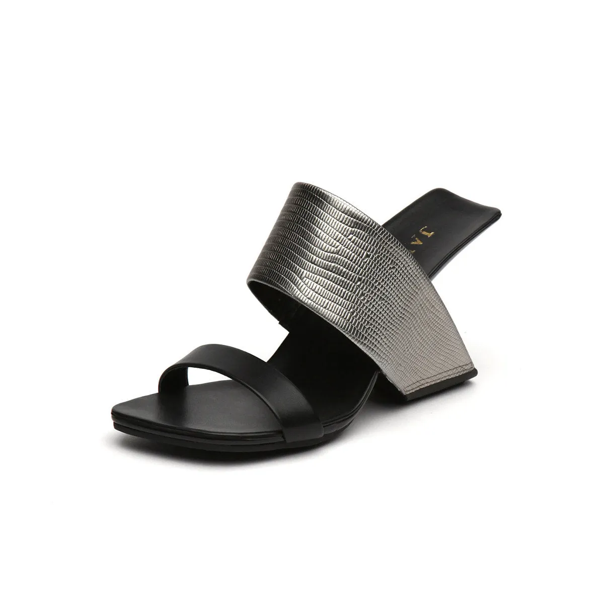 Two-Strap Square-Toe Mules